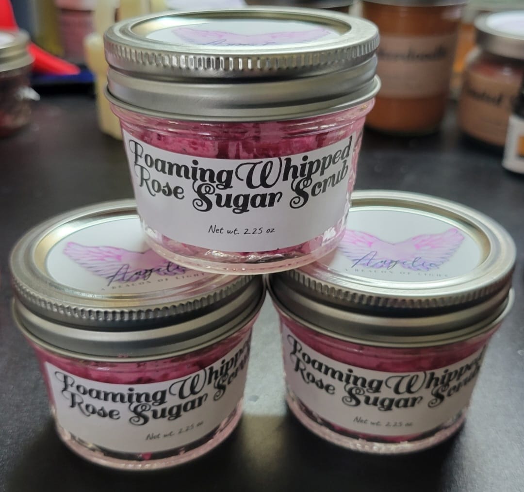 Foaming Whipped Rose Sugar Scrub